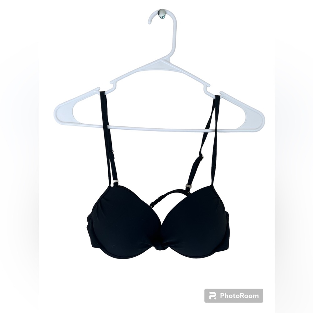 SHEIN black padded underwired bathing suit top